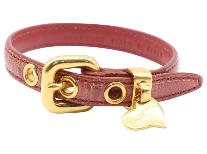 Miu Miu Belt style bracelet Pink Leather ref.519870 - Joli Closet