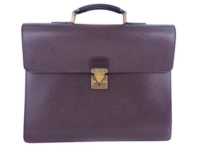 Louis Vuitton Serviette Moskova Brown Leather  ref.519944