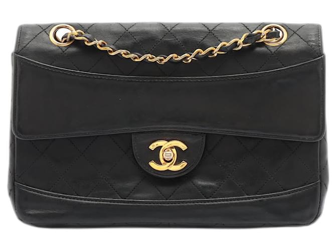 Chanel Flap Bag Castaño Lienzo  ref.519967