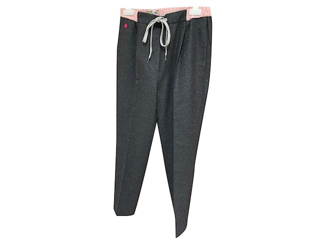 Vicomte Arthur Pants, leggings Pink Grey Wool  ref.520353