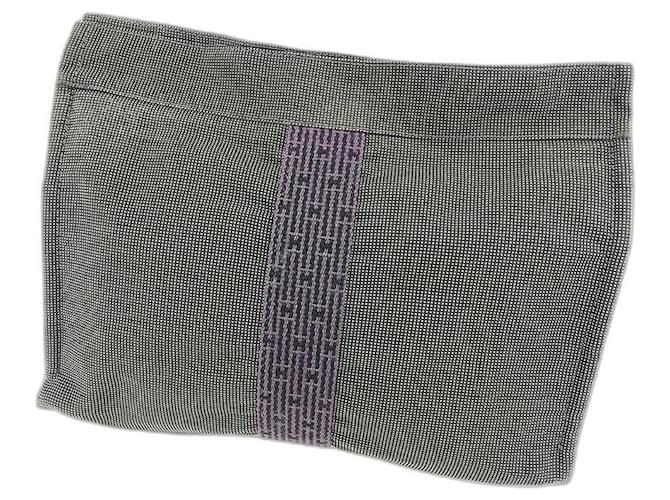 Hermès [Gebraucht] Unterarmtasche Zweite Tasche Grau Grau Grau Yale Line Hermes Baumwolle  ref.520452