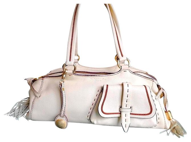 Premier Flirt Lancel 1er Flirt Wand Leather Handbag Eggshell
