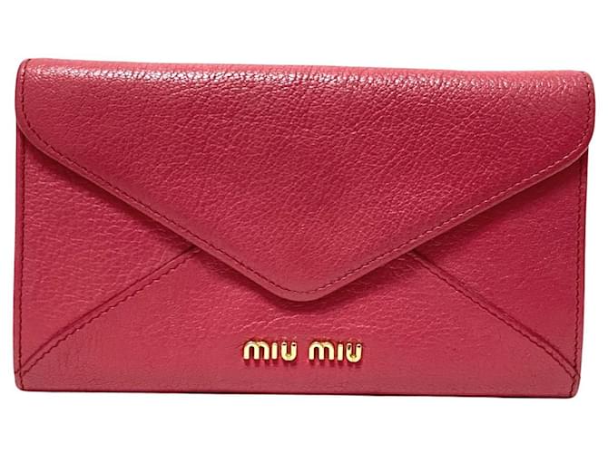 Miu Miu Red Leather  ref.520774