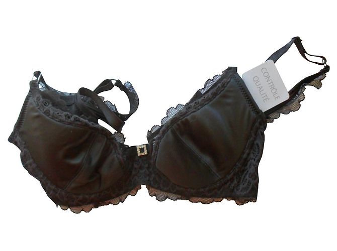 Autre Marque Reggiseno push up e mutande Charlott' nero pizzo