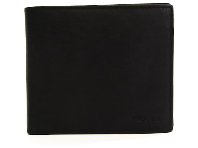 PRADA wallet Black Leather  ref.520936