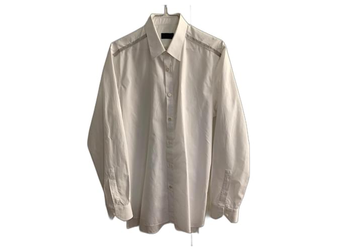 Lanvin Vintage camisa social branca de algodão Branco  ref.520985