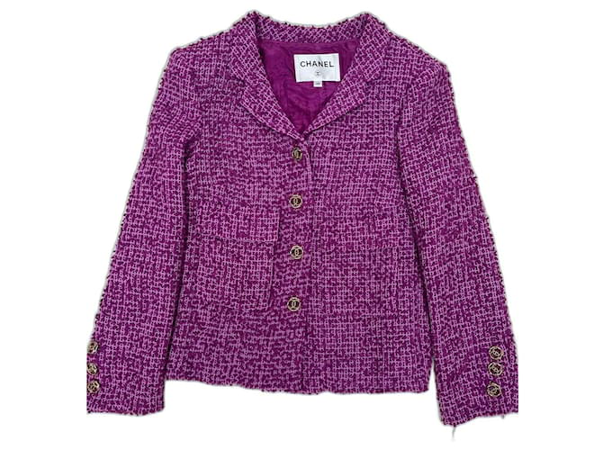 Chanel Jackets Dark purple Polyester  ref.520992