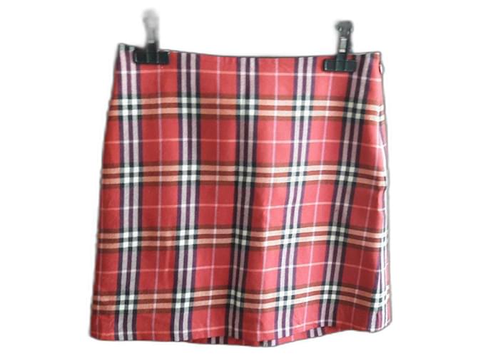 Burberry on sale skirt red