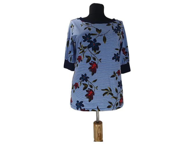 Top Floreale Ralph Lauren Blu Multicolore