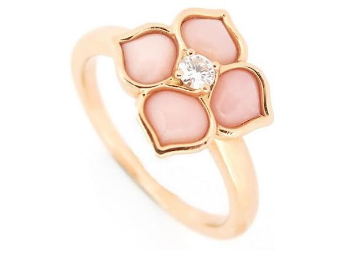NEW CHOPARD IMPERIAL FLOWER RING 828242 T52 ROSE GOLD OPAL DIAMOND RING Golden Pink gold  ref.521205