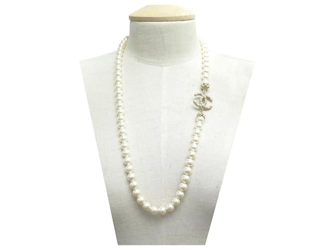 Chanel Necklace Long Gold Ladies Metal
