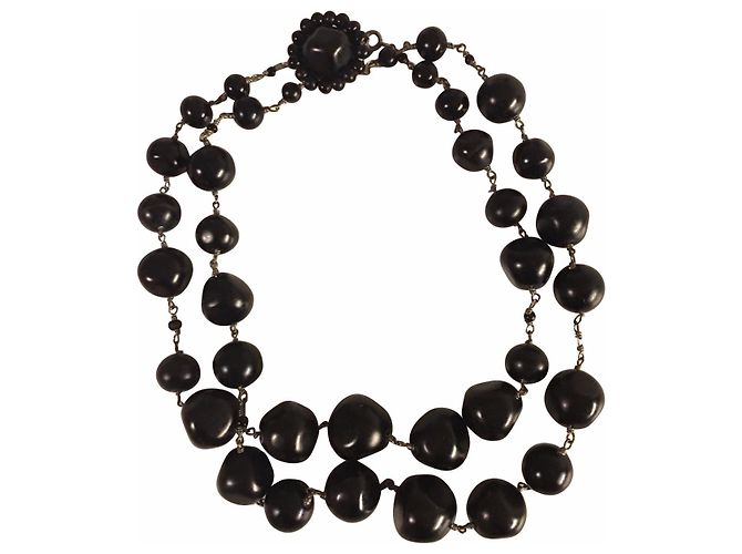 Colar Gerard Darel Jackie Kennedy com pérolas marrons Castanho escuro