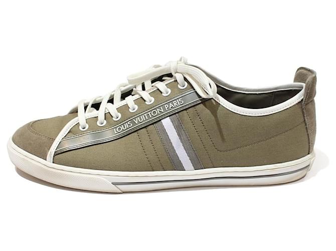 Louis Vuitton Sneakers Khaki Cloth  ref.521775