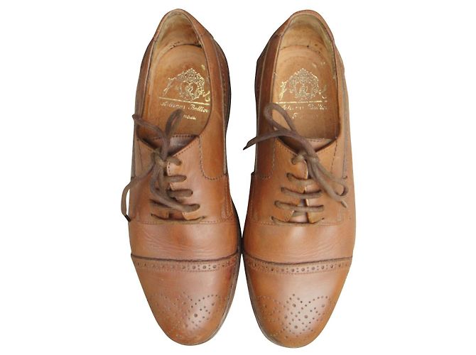 Autre Marque Artisan Bootmaker francês derbies p 39 Castanho claro