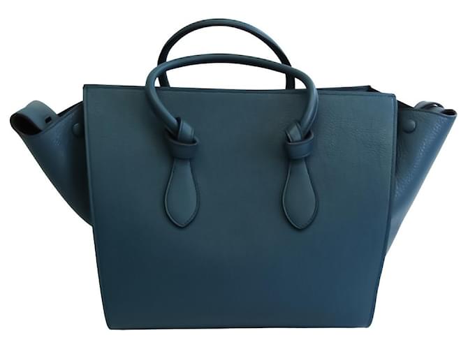 Céline Celine handbag Navy blue Leather  ref.521893