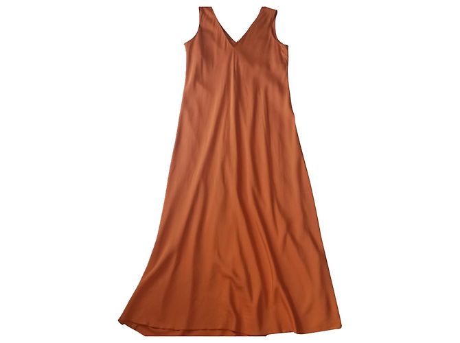 Robe longue orange en lyocell Gerard Darel