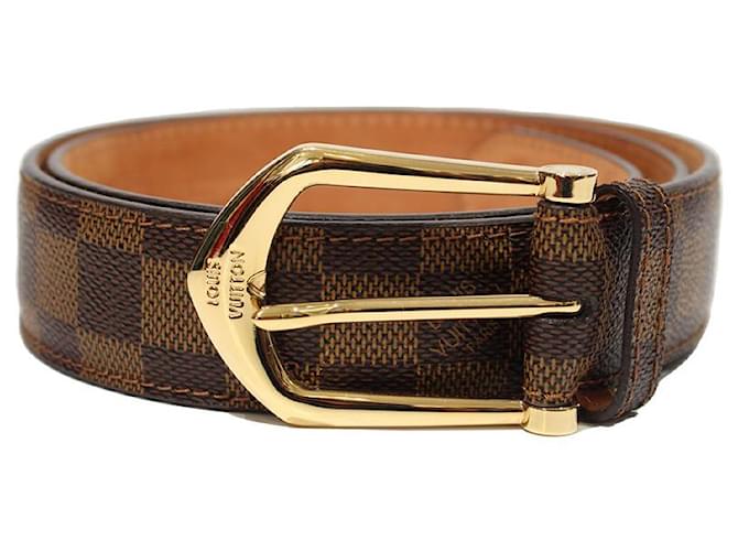Louis Vuitton Cinturones Castaño Cuero  ref.521934