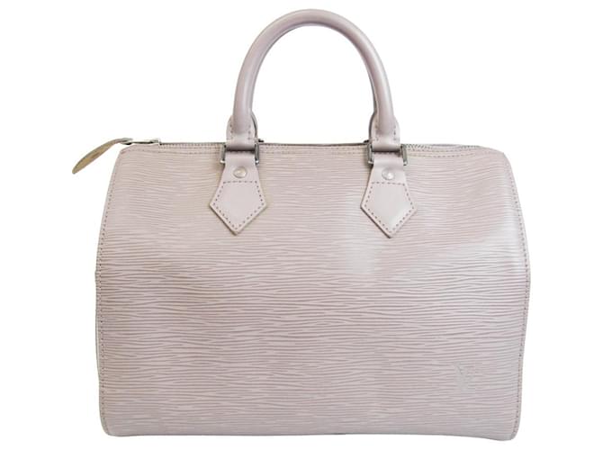 LOUIS VUITTON Purple Lilac Gray Epi Leather Speedy 25 Satchel