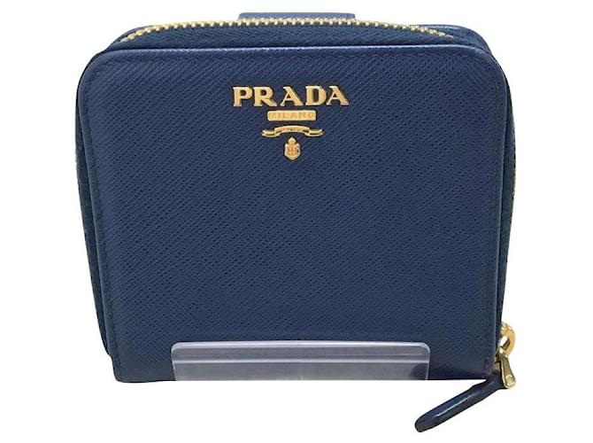 PRADA Wallet / Leather / BLU Blue  - Joli Closet