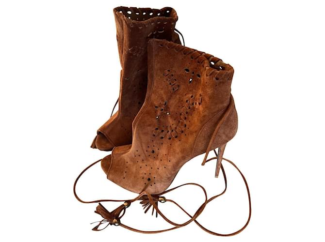 Le Silla Ankle Boots De Silla de camurça marrom Castanho claro  ref.522056