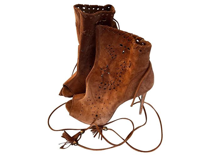 Le Silla Ankle Boots De Silla de camurça marrom Castanho claro