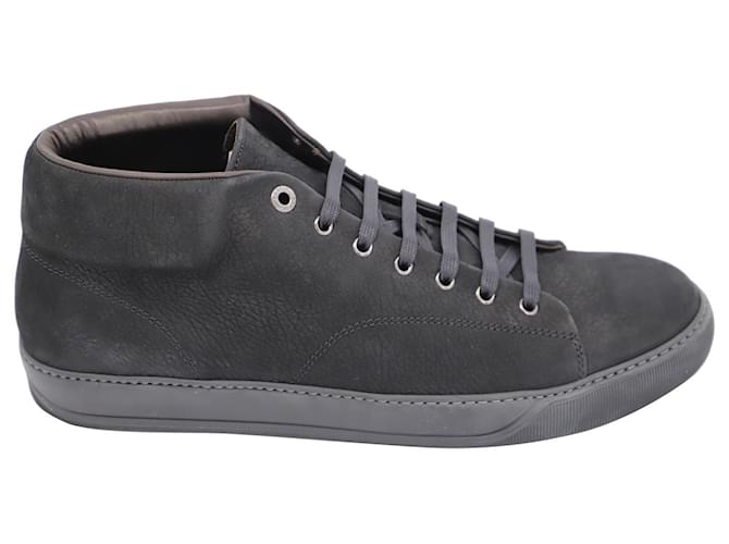 Lanvin High-Top Sneakers in Black Nubuck Suede  ref.522281