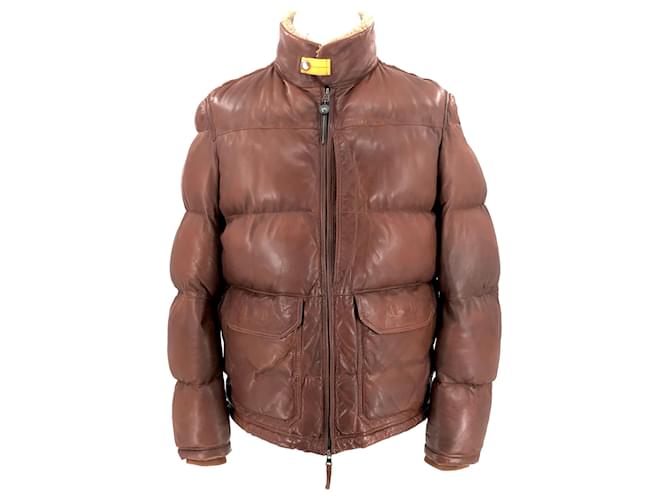 Parajumpers leather jacket in brown   ref.522291
