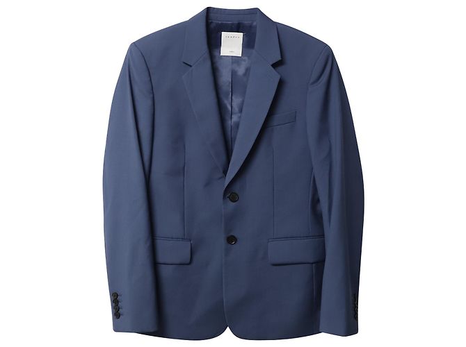 Sandro Classico Super 110 Giacca Da Abito In Lana Blu