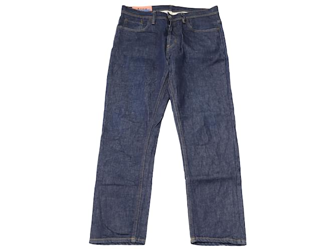 Autre Marque Acne Studios Slim Tapered Jeans in Indigo Blue Cotton  ref.522394