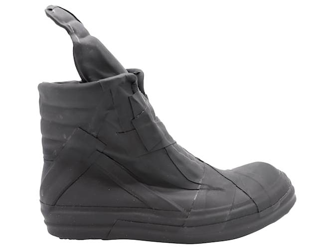 Zapatillas altas en caucho negro Geobasket de Rick Owens Goma  ref.522414