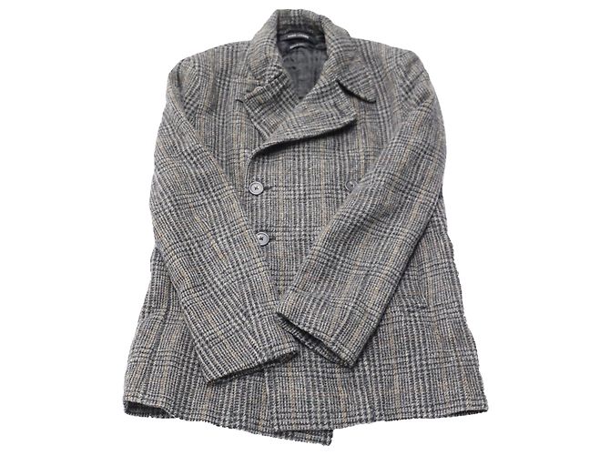 Chaquetón a cuadros Marc Jacobs en lana gris Impresión de pitón