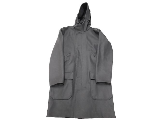 Sandro Procession Parka aus schwarzer Wolle