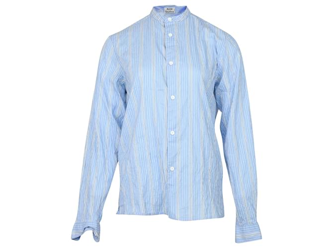Autre Marque Acne Studios Pine W Stripe Hemd aus blauer Baumwolle  ref.522462