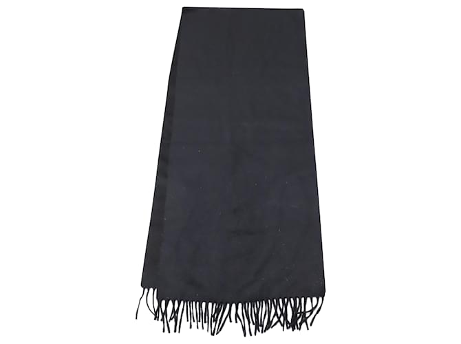 Tom Ford Fringe Scarf in Black Cashmere Wool  - Joli Closet