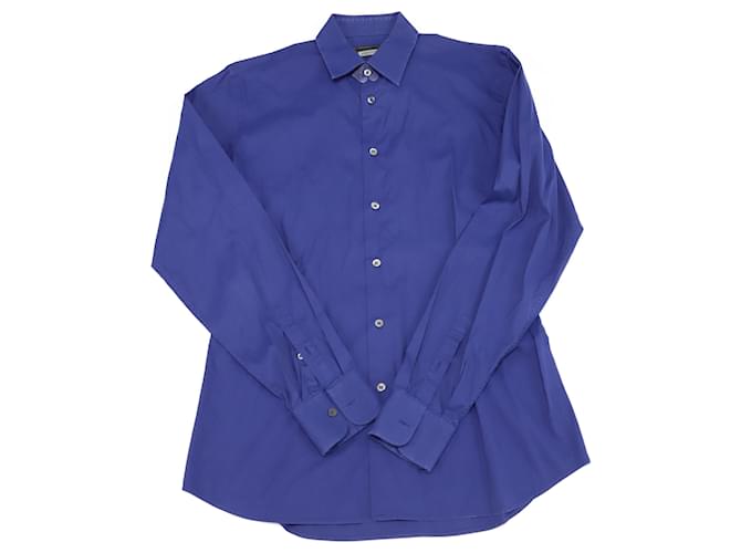 Camisa de botones Prada en algodón azul  ref.522509
