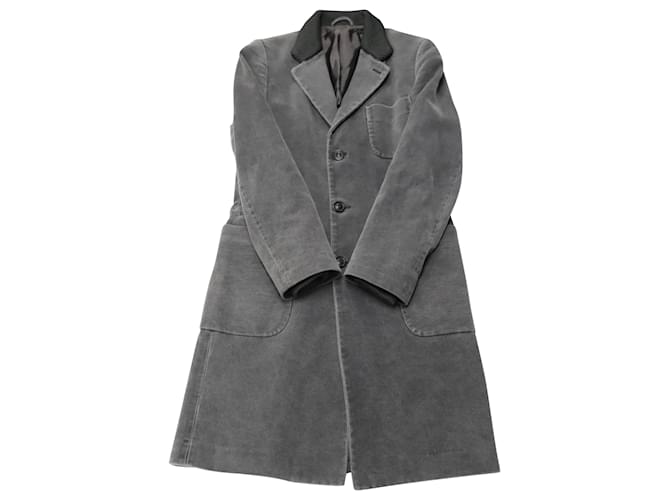 Maison Martin Margiela Corduroy Coat in Grey Cotton  ref.522534