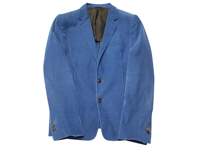 Balenciaga Corduroy Blazer in Blue Cotton  ref.522539
