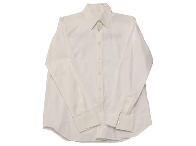 Camisa de algodón blanco con logo estampado en la espalda de Helmut Lang  ref.522558