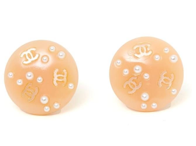 Chanel PINK PEARLS CC CLIPS Plastique Rose  ref.522575