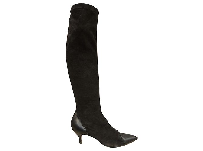 bottes stretch Dior p 38,5 Noir