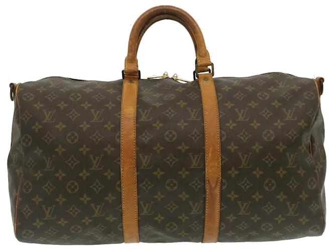 Louis Vuitton Keepall 50 Brown Cloth  ref.522911