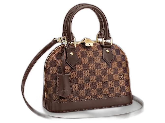 Louis Vuitton LV alma BB damier new Brown Leather  ref.522932