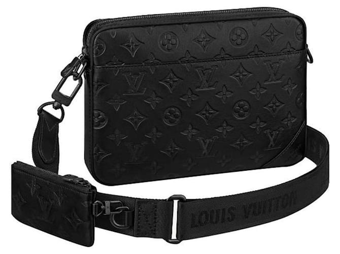 Louis Vuitton Duo Messenger Black Leather  ref.522938
