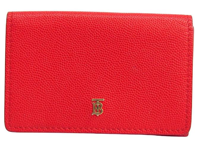 Burberry red leather wallet online