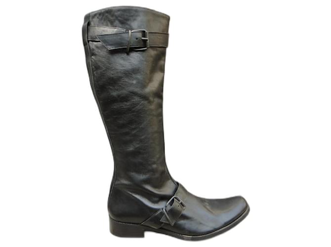 Atelier Voisin boots p 39 New condition Black Leather  ref.523069