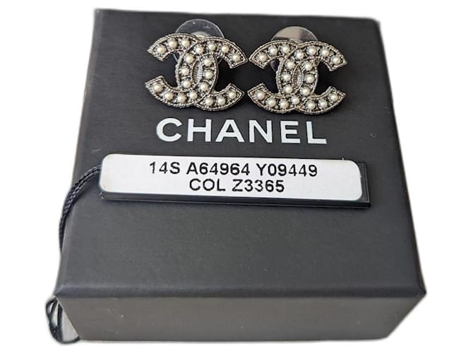 chanel ruthenium earrings