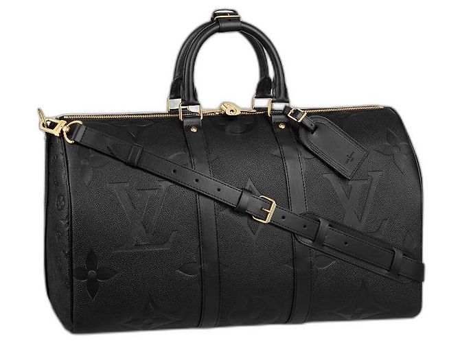 Louis Vuitton LV Keepall 45 leather new Black