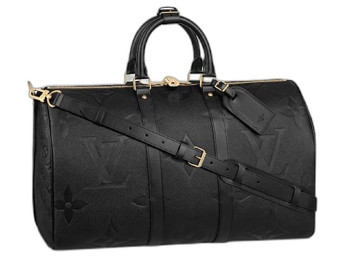 Louis Vuitton LV Keepall 45 cuir neuf Noir  ref.523235