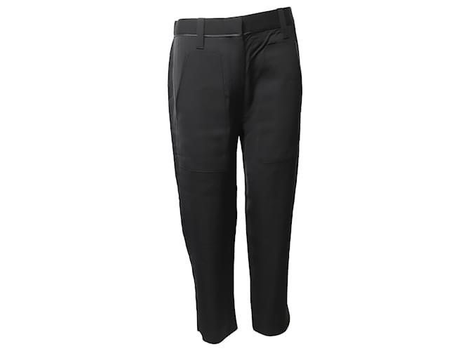 Pantalon de costume Victoria Beckham en viscose noire Fibre de cellulose  ref.523338