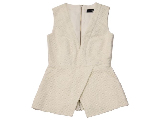 Nicholas Kirkwood Top con sobrefalda Nicholas de algodón blanco